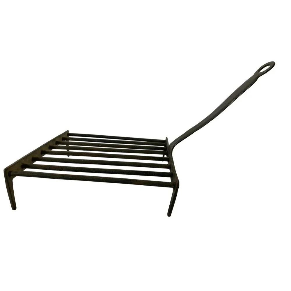 Vintage Cast Iron Fireplace Grate & Scoop Primitive Rustic Kitchen Tools Crafted - Picture 5 of 14